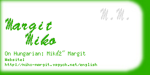 margit miko business card